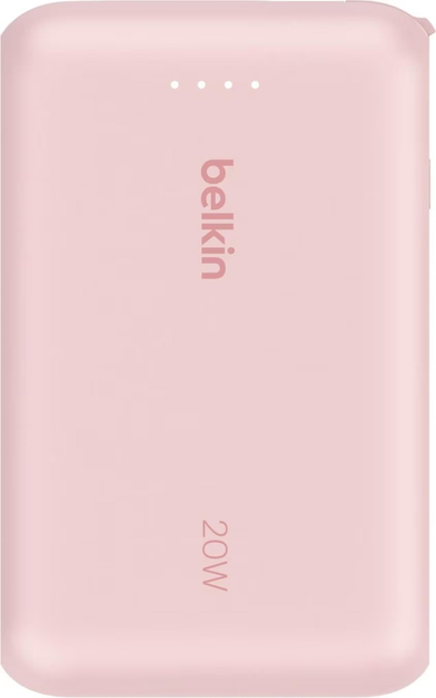 Powerbank Belkin BoostCharge 10000 mAh 20W Built-In USB-C PD Pink (BPB021HQPK) - obraz 1