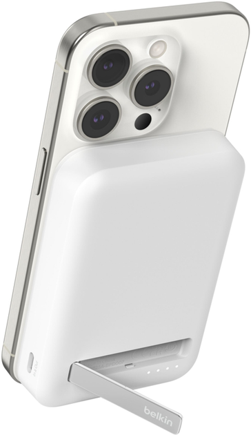 УМБ Belkin BoostCharge Pro Magnetic 8000 mAh 15W Qi2 White (BPD007BTWH) - зображення 5