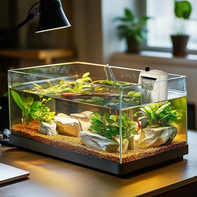 Фильтр для черепах Kruger Meier TurtleX Elite с водопадом и регулируемым потоком для мелководных аквариумов - изображение 2