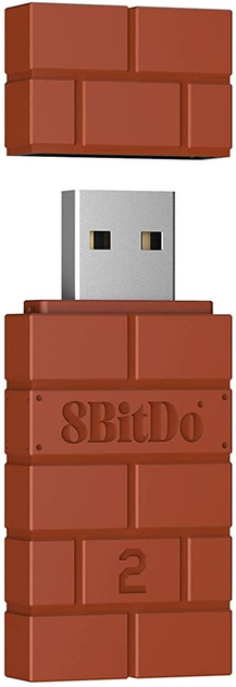 Adapter 8BitDo USB Wireless Adapter 2 Brown (RET00311) - obraz 2
