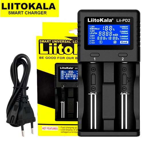 Универсальная зарядка для аккумуляторов LiitoKala Lii-PD2, 2xАА/ ААА/18650/ 26650/ 21700 - изображение 5