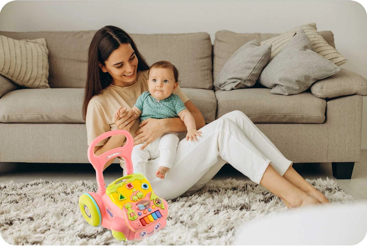 Навчальні ходунки з музикою Ricokids 2 в 1 RK-744 Рожеві (5903890616397) - зображення 9