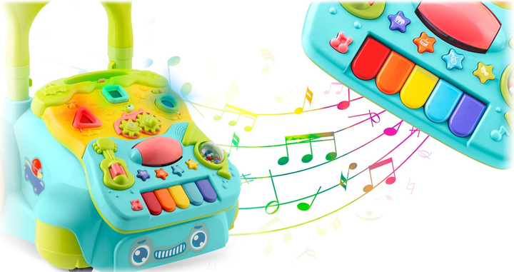 Навчальні ходунки з музикою Ricokids 2 в 1 RK-744 Бірюзові (5903890616380) - зображення 5