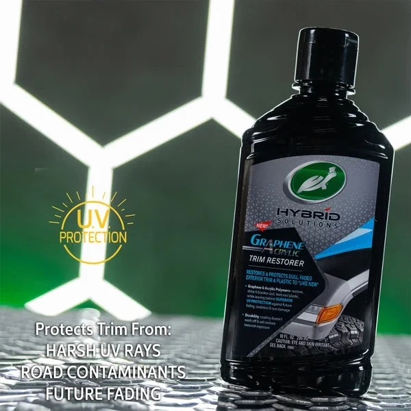 Поліроль-реставратор пластику і шин Turtle Wax HS Trim Restorer Ceramic & Acrylic 300 мл, відновлення кольору, захист - зображення 5