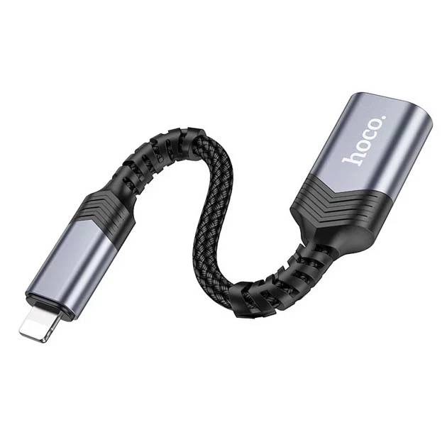 Мультиадаптер Hoco UA24, Lightning to USB 2.0, зарядка и передача данных, черный - Фото 5 Мультиадаптер Hoco UA24, Lightning to USB 2.0, зарядка и передача данных, черный - изображение 5
