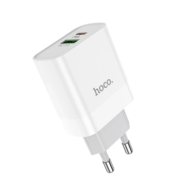 Заряджання для телефону Hoco C80A 20W USB Type-C швидке заряджання білий - зображення 6