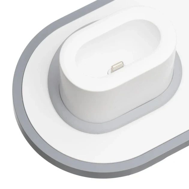 Бездротова зарядка для iPhone Watch AirPods Hoco CW21 Wisdom 3-in-1 біла - Фото 4 Бездротова зарядка для iPhone Watch AirPods Hoco CW21 Wisdom 3-in-1 біла - зображення 4