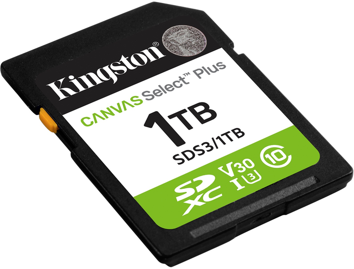 Карта пам'яті Kingston Canvas Select Plus Gen3 SDXC 1TB Class 10 UHS-I U3 V30 (SDS3/1TB) - зображення 2