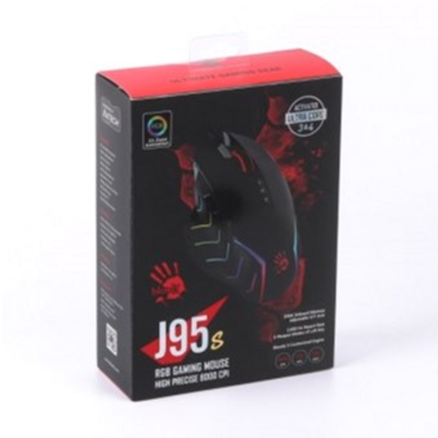 Mysz A4Tech Bloody J95s USB Black (4711421948975) - obraz 8