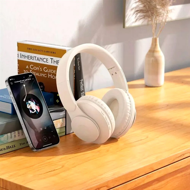 Słuchawki Hoco W45 Enjoy BT headset Milky White (6942007601214) - obraz 3