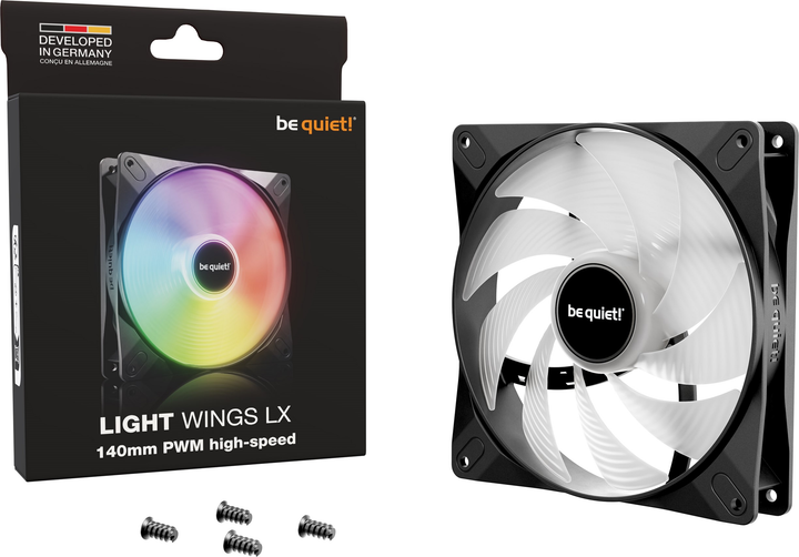 Wentylator be quiet! Light Wings LX 140mm PWM high-speed Black (BL129) - obraz 3