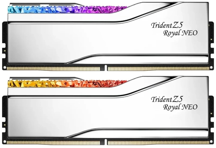 Pamięć RAM G.Skill DDR5-6400 32768MB PC5-51200 (Kit of 2x16384MB) Trident Z5 Royal Neo White (F5-6400J3039G16GX2-TR5NS) - obraz 1