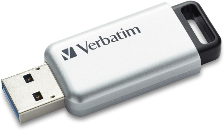 Флеш памʼять USB Verbatim Secure Pro 32GB USB 3.2 Gen1 Silver/Black (0023942986652) - зображення 2
