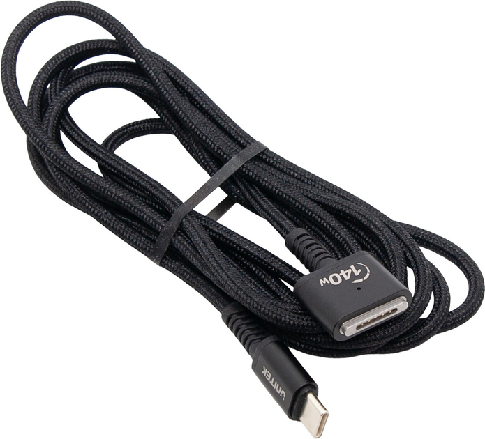 Kabel Unitek USB Type-C - Apple MagSafe 3 140W 2 m Black (C14121BK-2M) - obraz 4