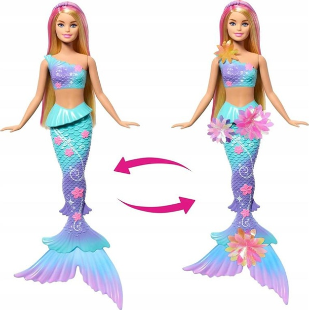 Lalka Syrenka Barbie Rozkwitające kwiaty JDM72 (0194735287925) - obraz 4