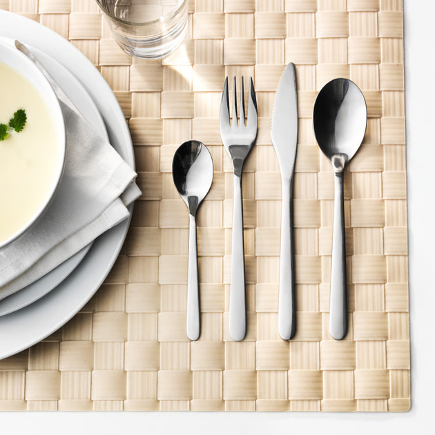 Komplet sztućców IKEA FÖRNUFT ze stali nierdzewnej 24 elementy (700.149.99) - obraz 2