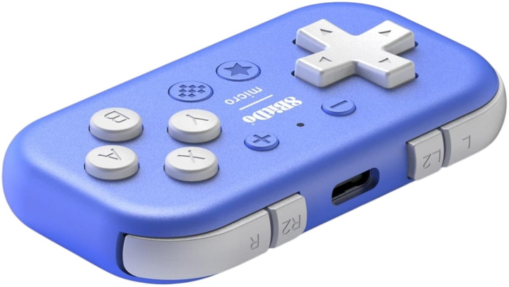 Бездротовий геймпад 8BitDo Micro Bluetooth Gamepad Blue (RET00384) - зображення 3