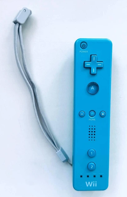 Nintendo Wii Remote Controller, голубой, Б/У – фото, отзывы