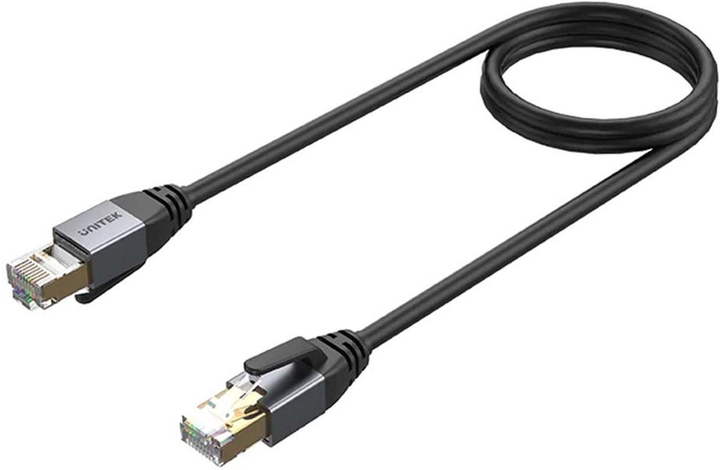 Patchcord Unitek Cat.8 SFTP RJ-45 (8P8C) 8 m Black (C18149AGY03-8M) - obraz 2