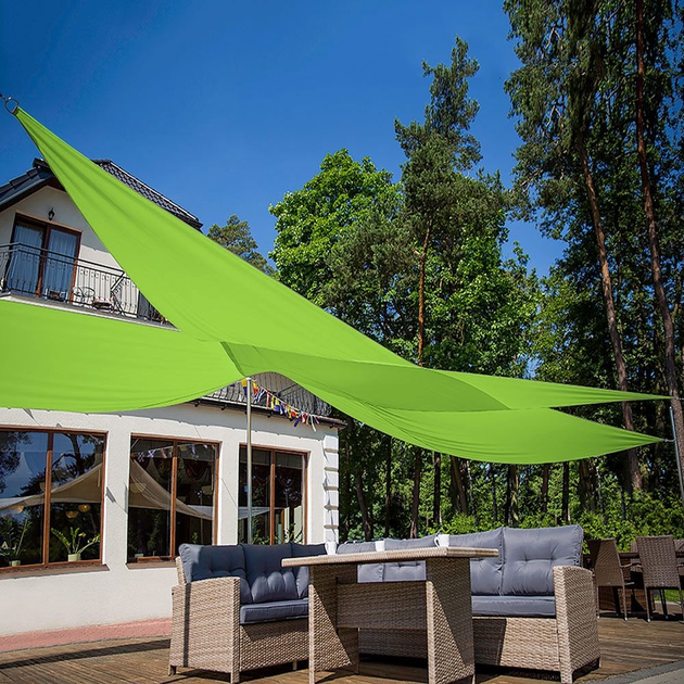 Żagiel przeciwsłoneczny Patio limonka 3.6 x 3.6 x 3.6 m (5904134473752) - obraz 2