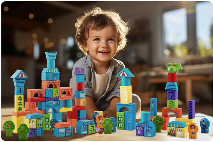 Конструктор дерев'яний Ricokids RK-871 787101 100 елементів (5903890623258) - зображення 9