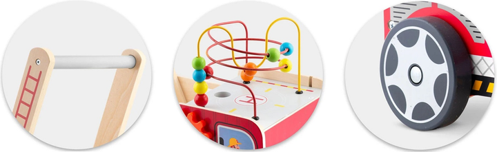 Drewniany chodzik pchacz Ricokids Straż pożarna RK-873 (5903890623289) - obraz 7