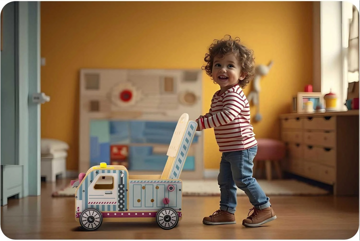 Ходунки дерев'яні Ricokids Штовхач з інструментами RK-874 (5903890623296) - зображення 9