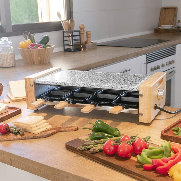 Grill raclette Cecotec Cheese&Grill 8600 Wood AllStone (03101) - obraz 2