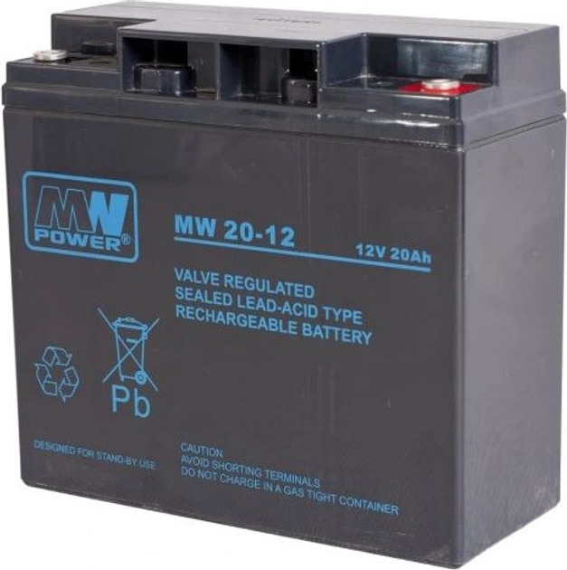 Akumulator MW Power VRLA AGM MW 20-12 12V 20Ah (5901885207292) - obraz 1