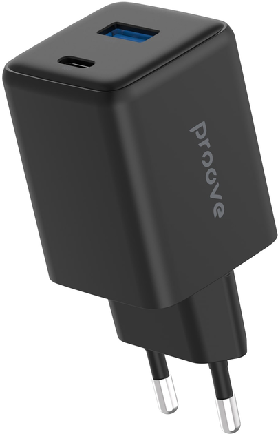 Зарядний пристрій Proove Pocket Gan 45W Type-C + USB Black (632490001) - зображення 1