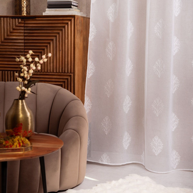 Firanka Homla Miria woalowa z haftem 140 x 250 cm (5904183856780) - obraz 6