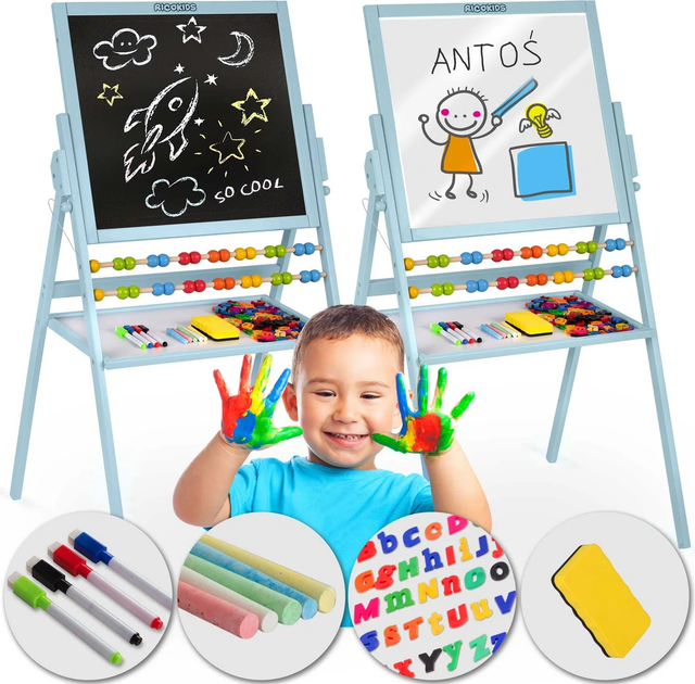 Магнітна таблиця для малювання Ricokids Синя (5908220476511) - зображення 8