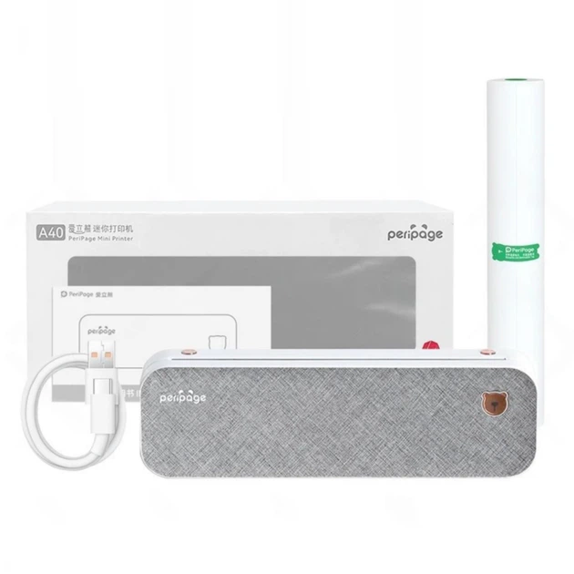 Портативний бездротовий термопринтер PeriPage A40 Bluetooth 2600mAh - Фото 1 Портативний бездротовий термопринтер PeriPage A40 Bluetooth 2600mAh - зображення 1