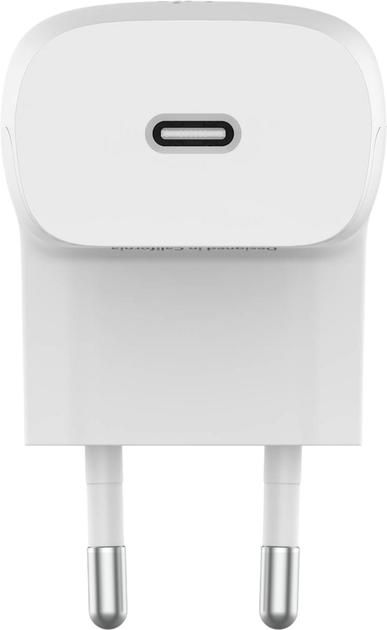 Ładowarka sieciowa Belkin BoostCharge 20W PD PPS USB-C with USB-C Cable White (WCA006VF1MWH-B6) - obraz 3