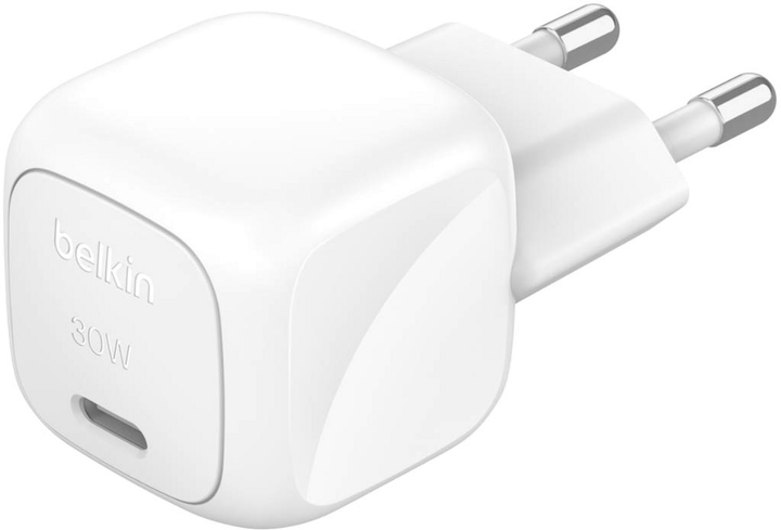 Ładowarka sieciowa Belkin BoostCharge 30W PD USB-C with Apple Lightning Cable White (WCA008KQ1MWH-B5) - obraz 2