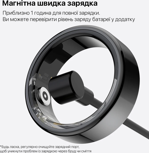 Смарт-кольцо INSPIRE HSR02 розмір 8 Black (HSR02-8) - изображение 7