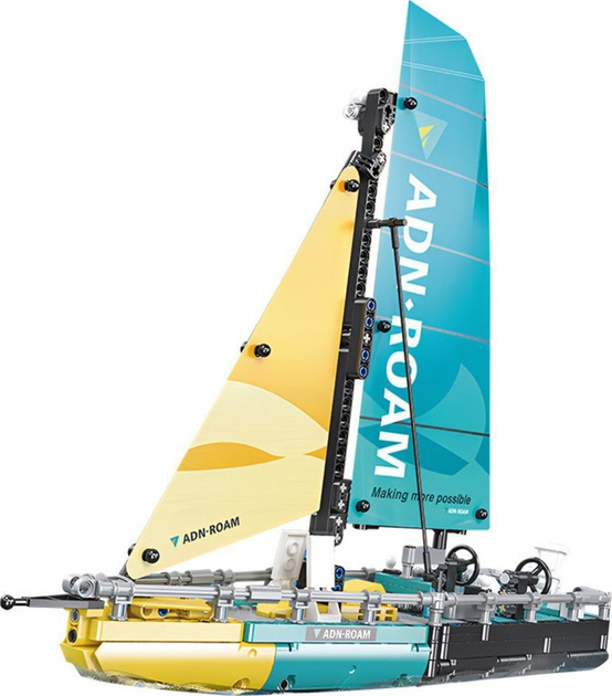 Klocki konstrukcyjne LeanToys Model jachtu typ 65 675 elementów 24706 (5905991057567) - obraz 4