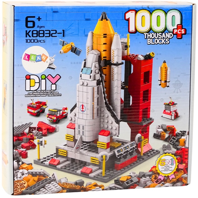 Конструктор LeanToys Космічний корабель 1000 елементів 18318 (5905991016731) - зображення 1
