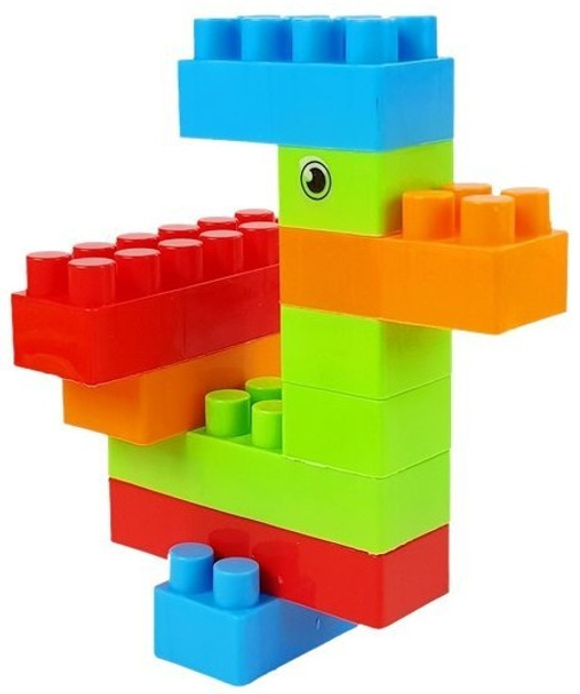 Klocki konstrukcyjne LeanToys w torbie 86 elementów 6965 (5905214979300) - obraz 3