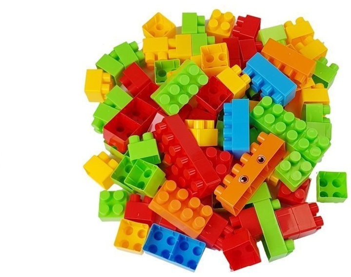 Klocki konstrukcyjne LeanToys w torbie 86 elementów 6965 (5905214979300) - obraz 5