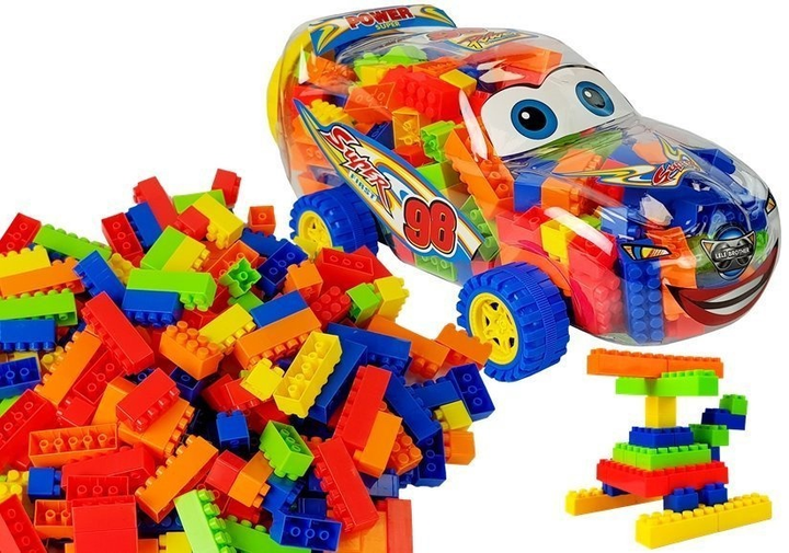 Klocki konstrukcyjne LeanToys w kształcie auta 205 elementów 7131 (5905214973254) - obraz 2