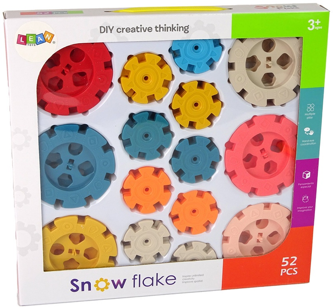 Конструктор LeanToys сніжинки 52 елементи 14672 (5905515351256) - зображення 1