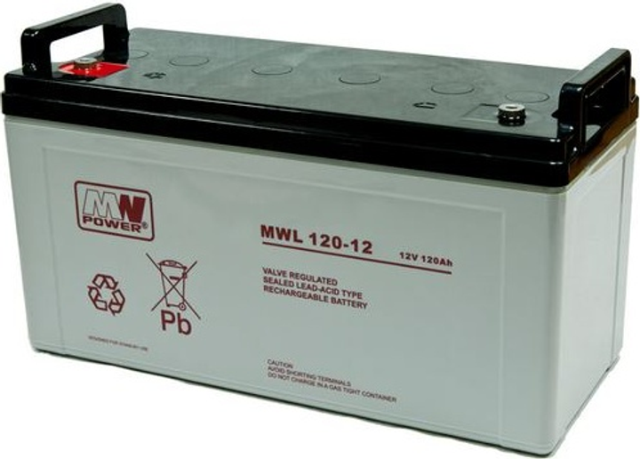 Akumulator MW Power VRLA AGM MWL 120-12 12V 120Ah (5901885207674) - obraz 1