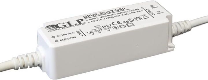 Блок живлення POS LED Driver 12 В, 2.9A, 35 Вт GPVP-35-12-VSP (5902135164259) - зображення 1