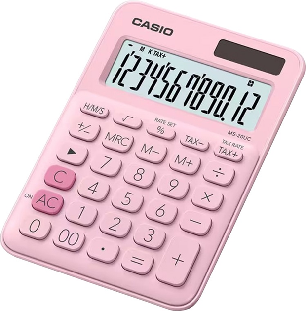 Kalkulator biurkowy Casio 12-cyfrowy Pink (4549526612749) - obraz 1