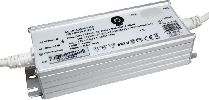 Zasilacz POS LED Driver 24V, 4.17A, 100W MCHQ100V24-GA (5902135148174) - obraz 1