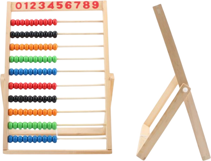 Liczydło szkolne Lean Toys drewniane Kolorowe (5905991036142) - obraz 1