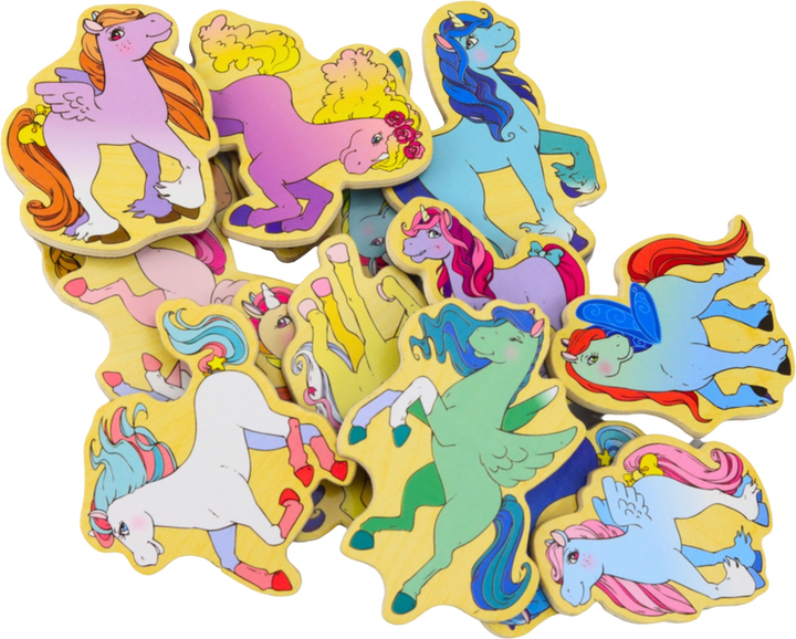 Zestaw drewnianych magnesów Lean Toys Jednorożce 20 szt Kolorowy (5905991021803) - obraz 3