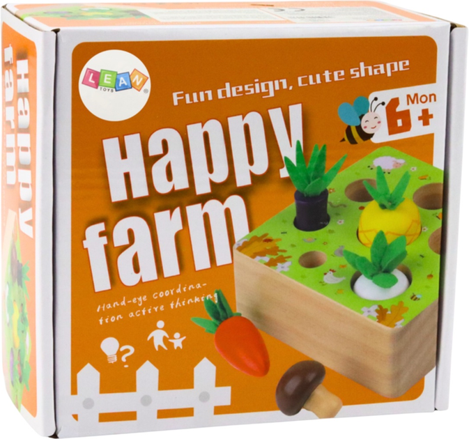 Zabawka drewniana Lean Toys Happy Farm (5905679074138) - obraz 2
