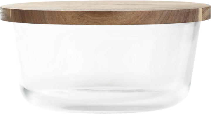 Pojemnik na żywność Homla Maira szklany z drewnianym wieczkiem 19 x 10 cm (5904183890968) - obraz 2